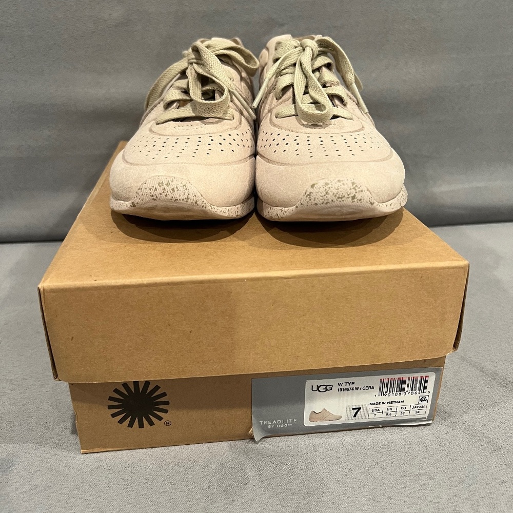 UGG Tye Treadlite Nubuck Leather Sneakers, Size 7